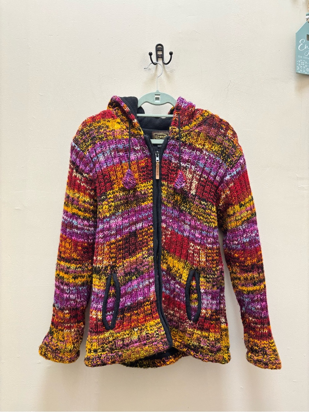 Kyber outerwear Multicolor Knit Zip Hoodie - GREAT CONDITION! Size Medium